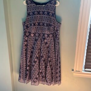 Lace Blue Midi Dress